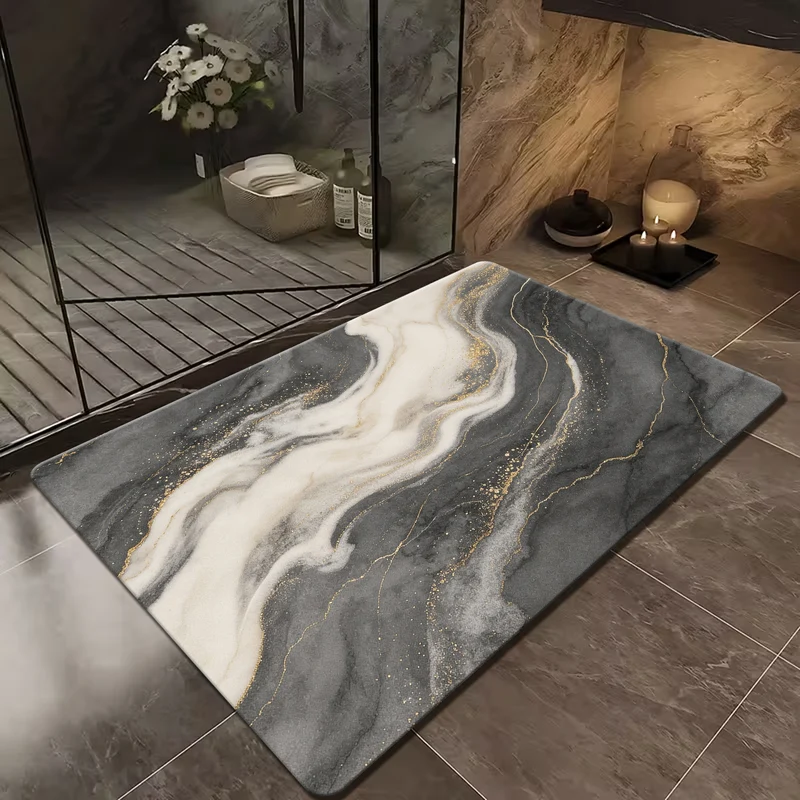 Luxury Marble Design Bath Mat