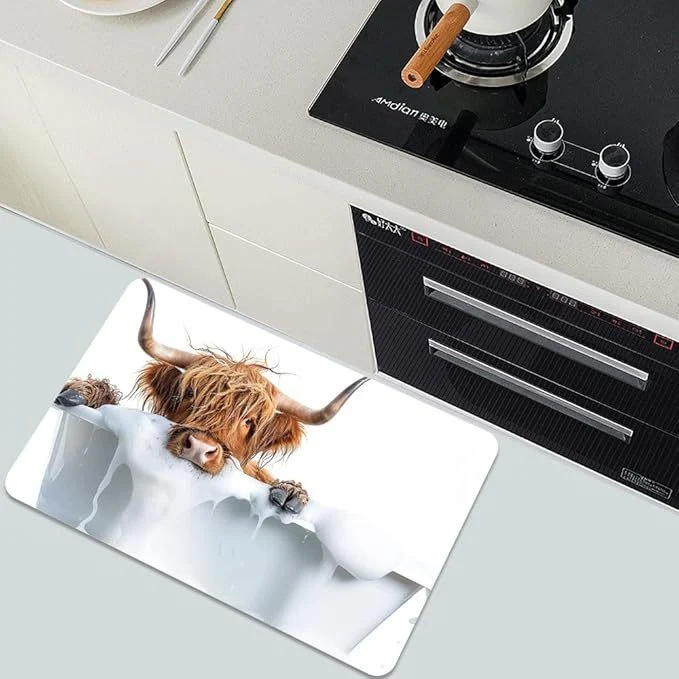 Luxurious Leaf Pattern Bath Mat