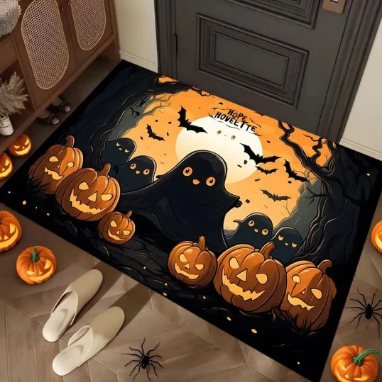 Halloween-Themed Decorative Welcome Mat