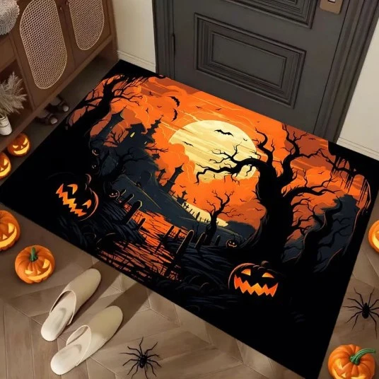 Halloween-Themed Decorative Welcome Mat