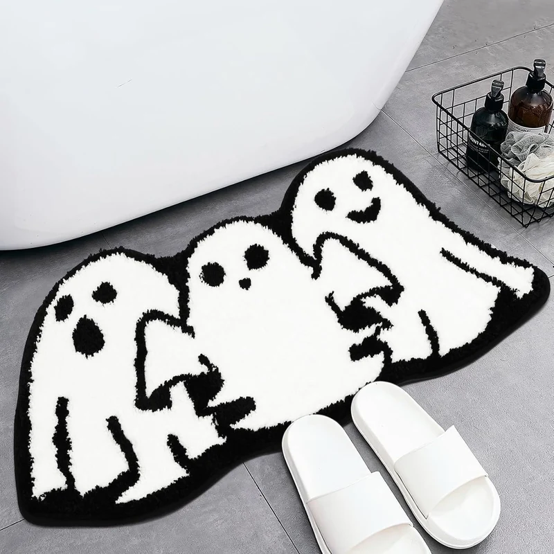 Ghost-Themed Bath Mat