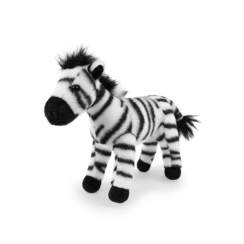 Plüsch Zebra Plüschtier mit weichem gestreiftem Fell und realistischer Mähne Karnz