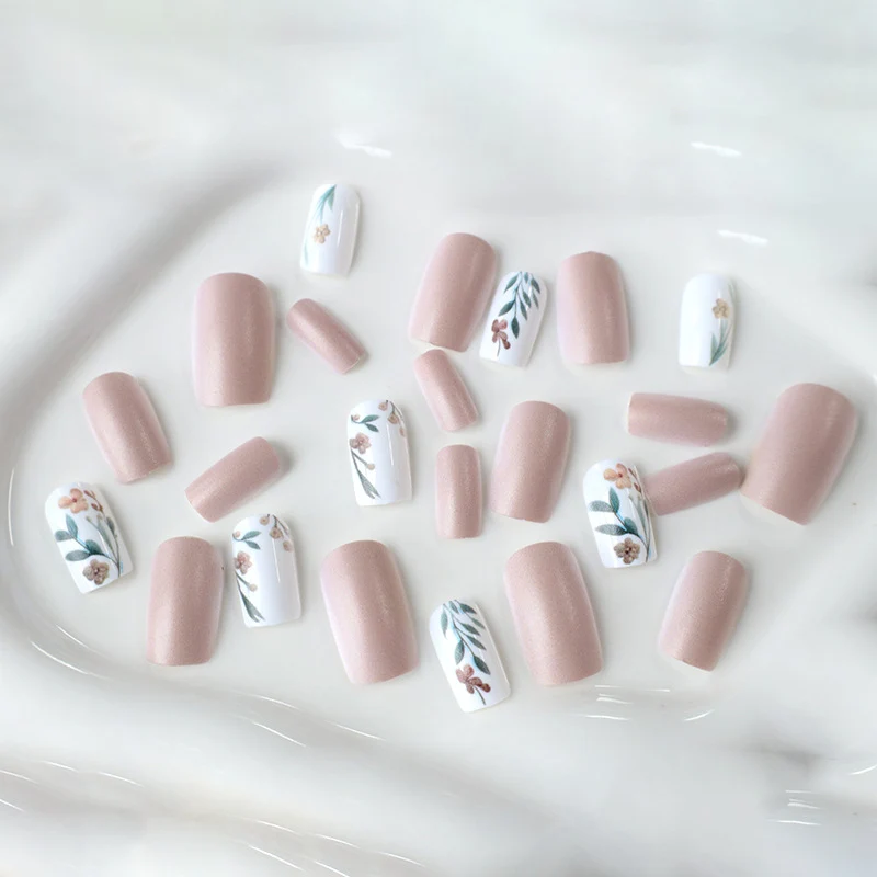 Floral Design Decorative Press-On Nail Enhancements Stornfield