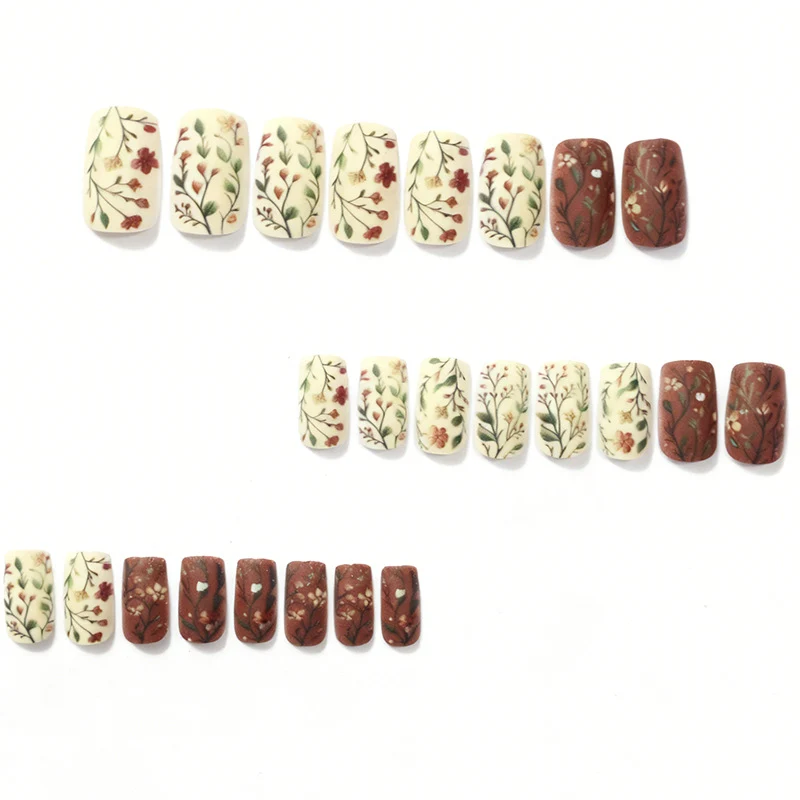 Floral Design Acrylic Nail Art Stornfield