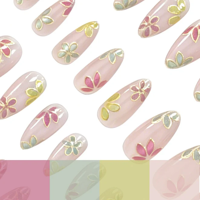 Floral Decorative Nail Enhancements Stornfield