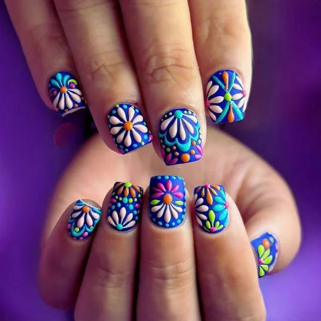 Floral Decorative Nail Art Enhancements Stornfield