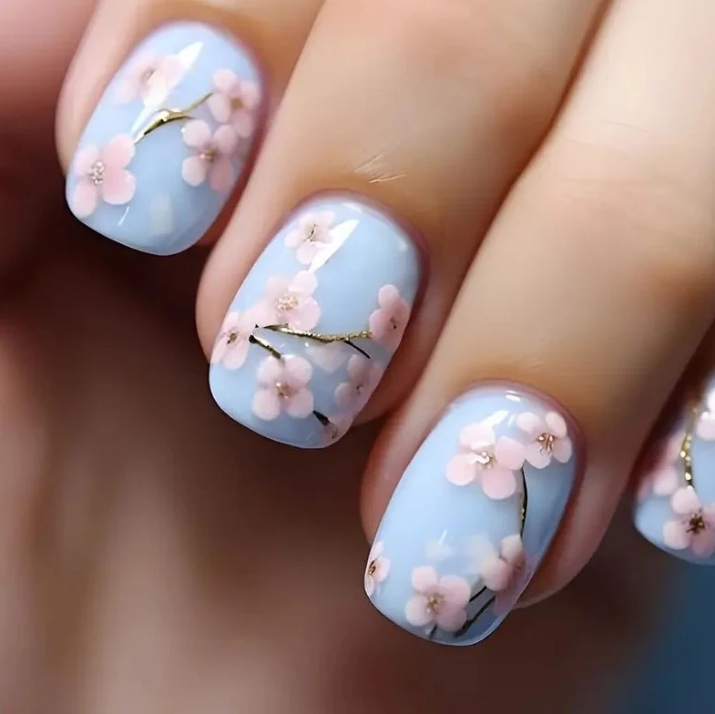 Floral Blossom Nail Art Enhancements Stornfield