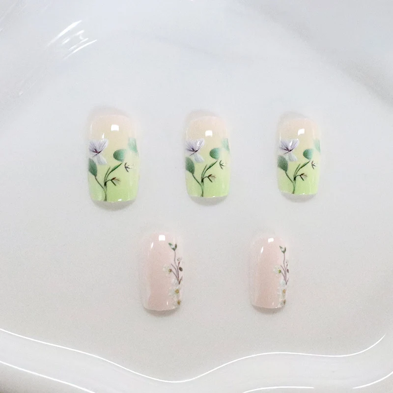 Floral Artistry Acrylic Nail Enhancements Stornfield