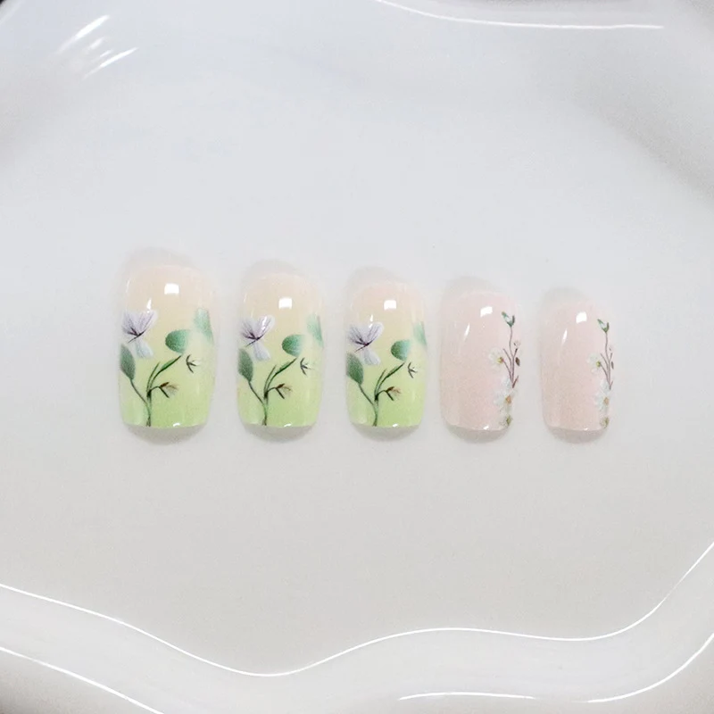 Floral Artistry Acrylic Nail Enhancements Stornfield