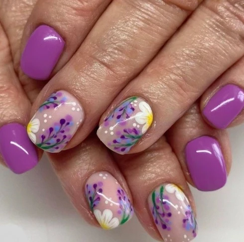 Floral Art Nail Enhancements Stornfield