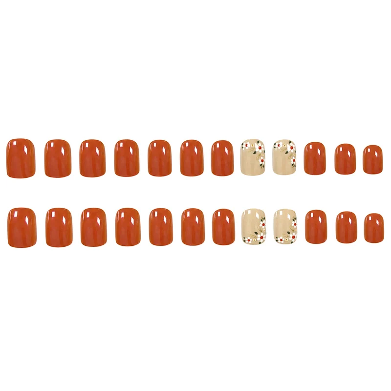 Floral Art Acrylic Nail Set Stornfield