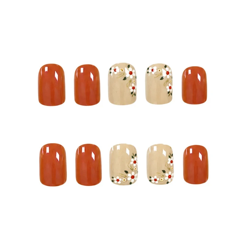 Floral Art Acrylic Nail Set Stornfield