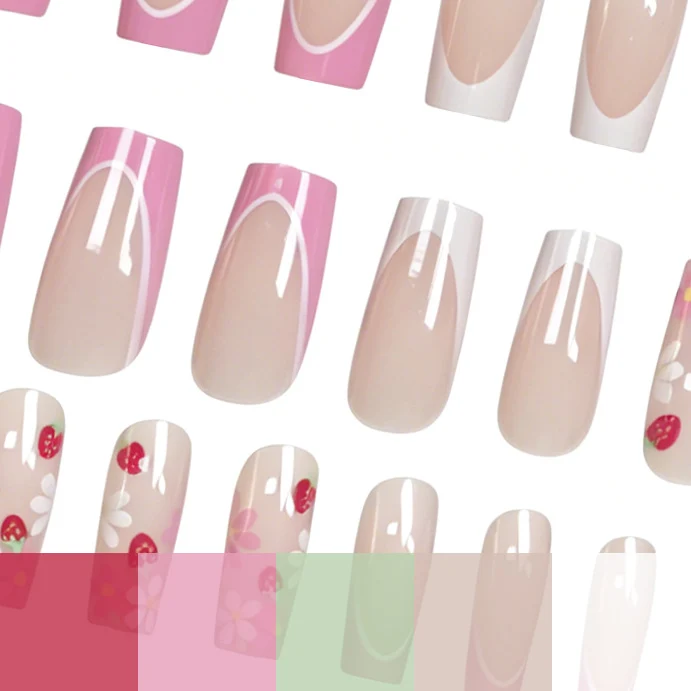 Floral Art Acrylic Nail Extensions Stornfield