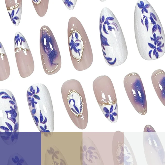 Floral Art Acrylic Nail Enhancements Stornfield 1789915938