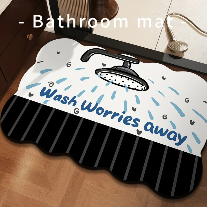 Cute Shower Theme Bath Mat