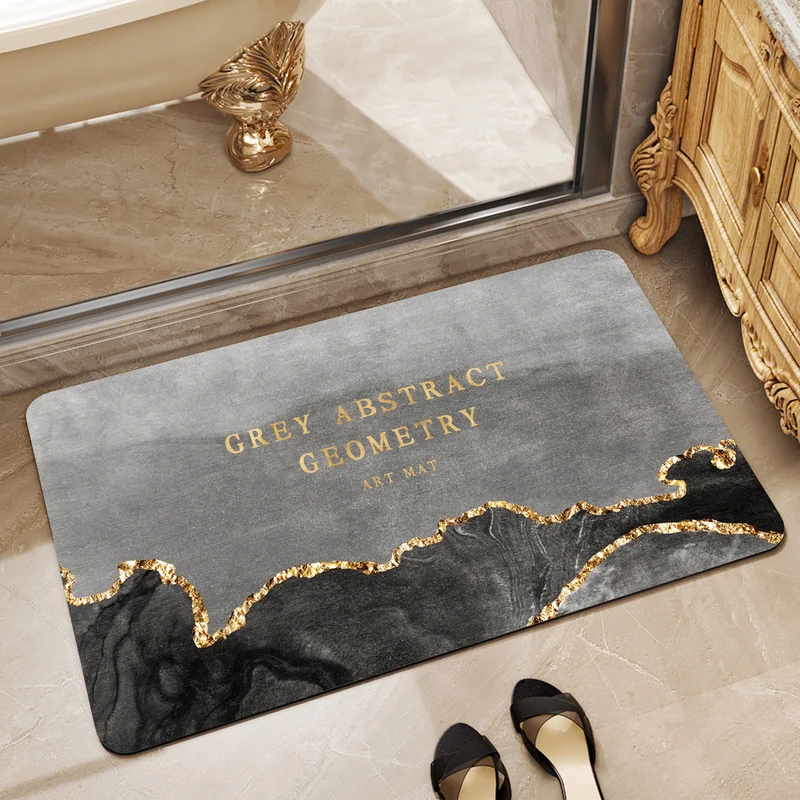 Flower Print Bath Mat