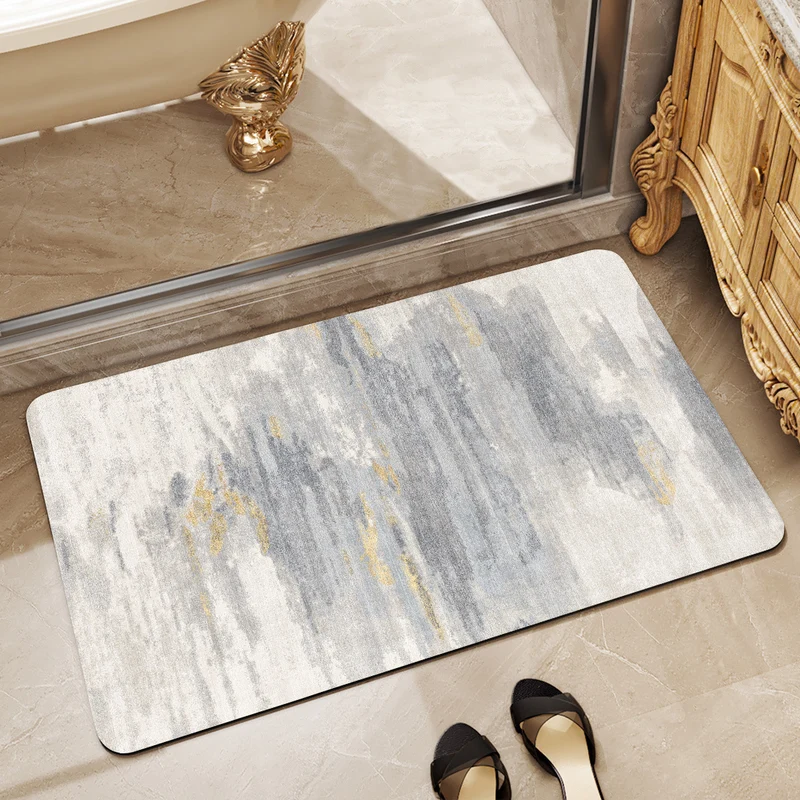 Flower Print Bath Mat