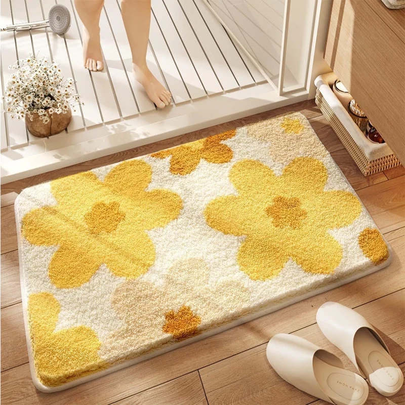 Flower Pattern Bath Mat