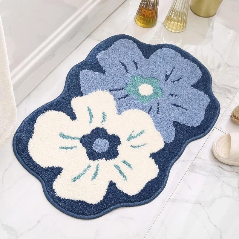 Flower Pattern Bath Mat