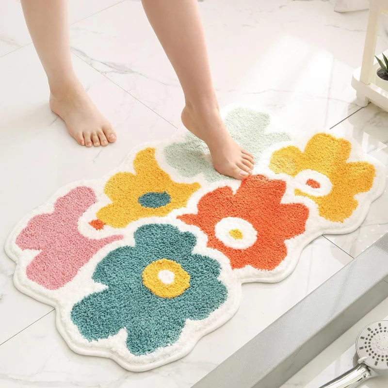 Flower Pattern Bath Mat