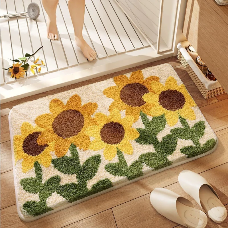Flower Pattern Bath Mat