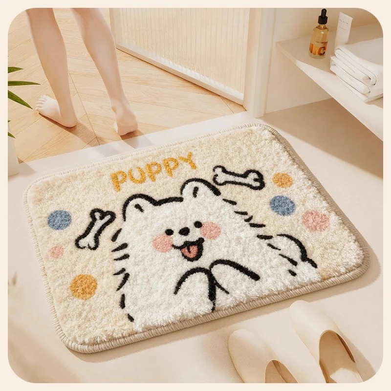 Flower design bath mat
