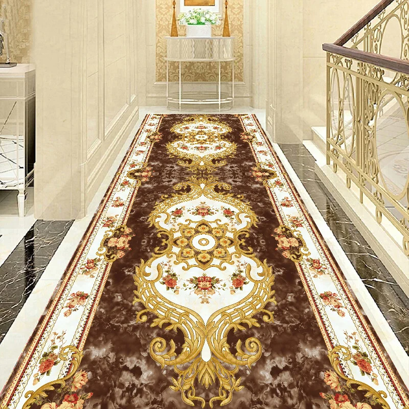 Elegant Vintage Flower Pattern Runner