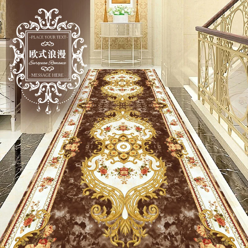 Elegant Vintage Flower Pattern Runner