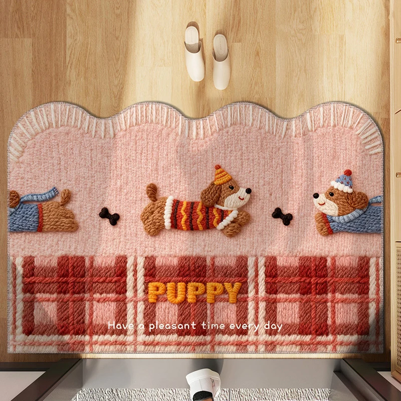 Dog Theme Cozy Doormat