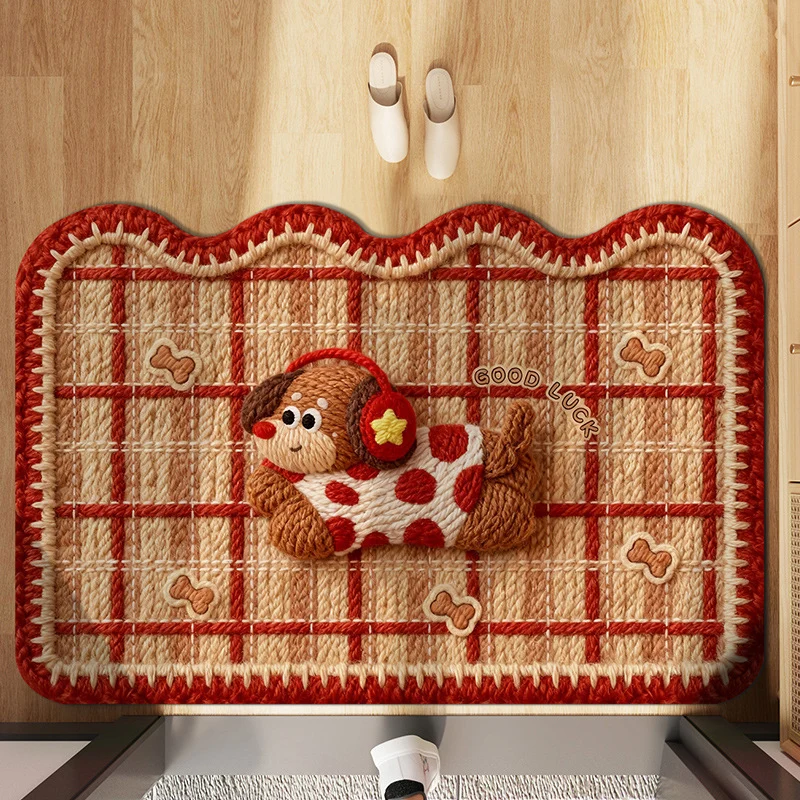 Dog Theme Cozy Doormat
