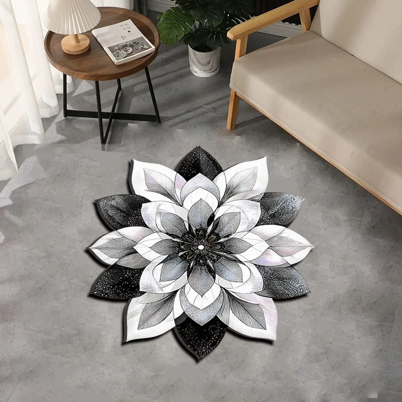 Decorative peacock-themed rug