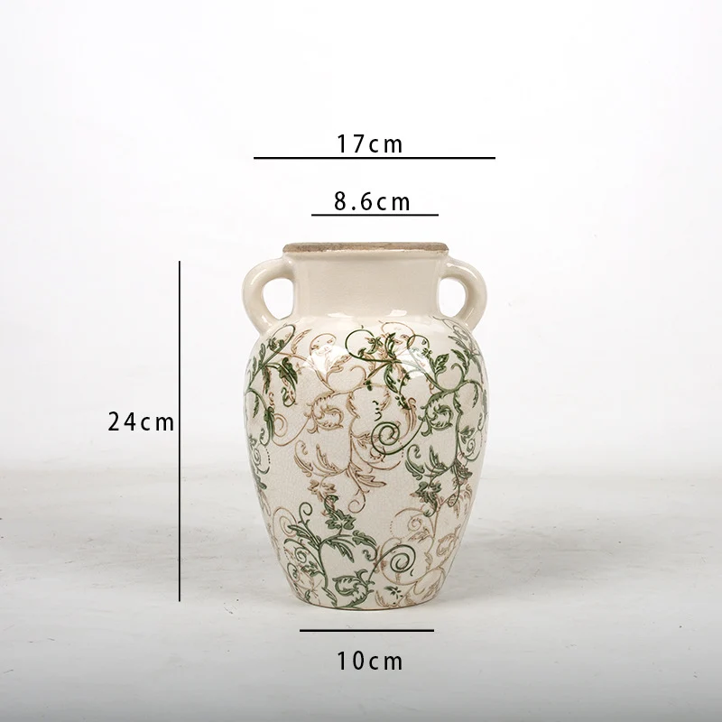 Floraler Keramikvase Karnz