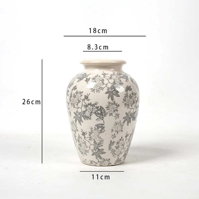 Elegante florale Keramikkaraffe Karnz