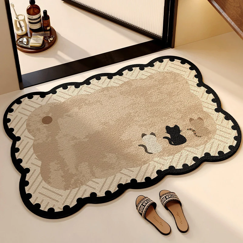 Decorative Cat-Shaped Bath Mat