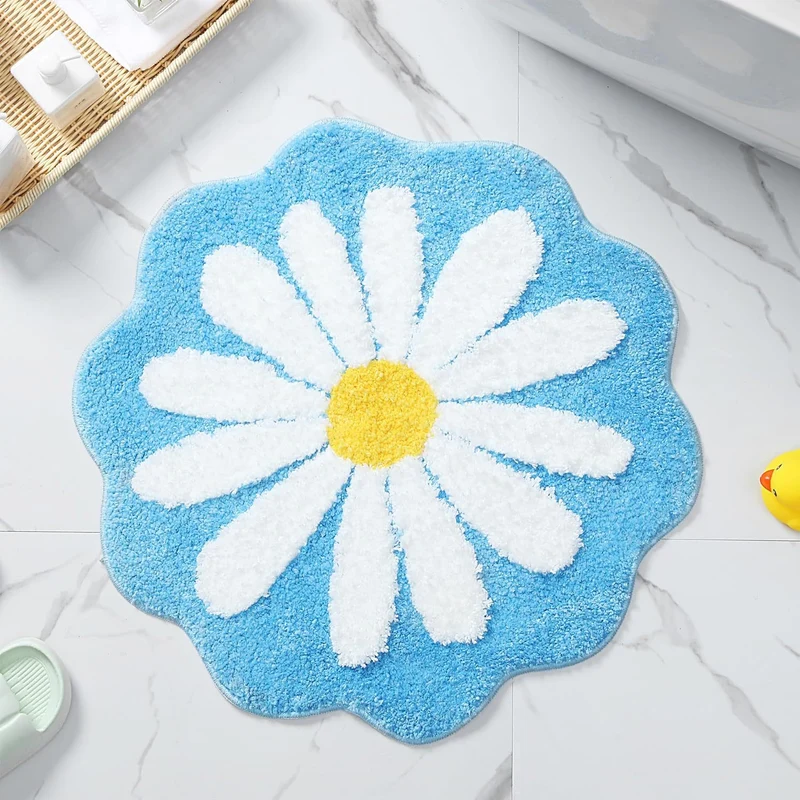 Daisy-Shaped Soft Bath Mat