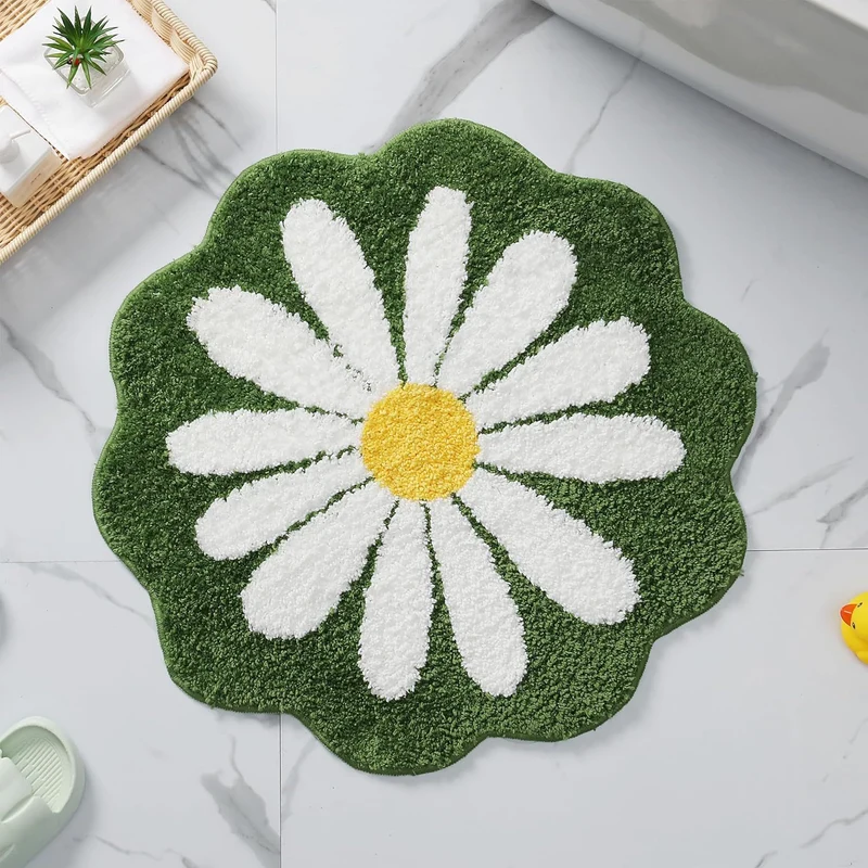Daisy-Shaped Soft Bath Mat
