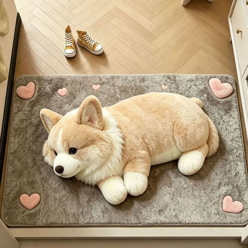 Cute seal-shaped plush bath mat