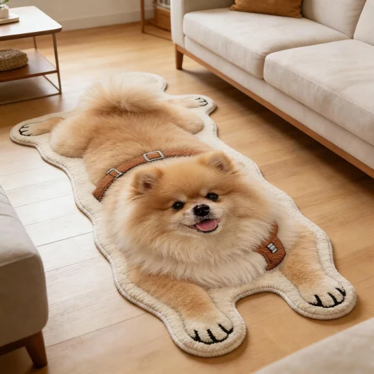 Cute Dog Print Decorative Rug
