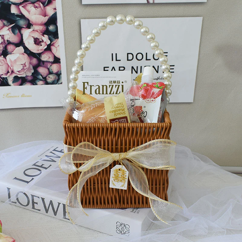 Elegante Handgefertigte Rattan Tragetasche Karnz