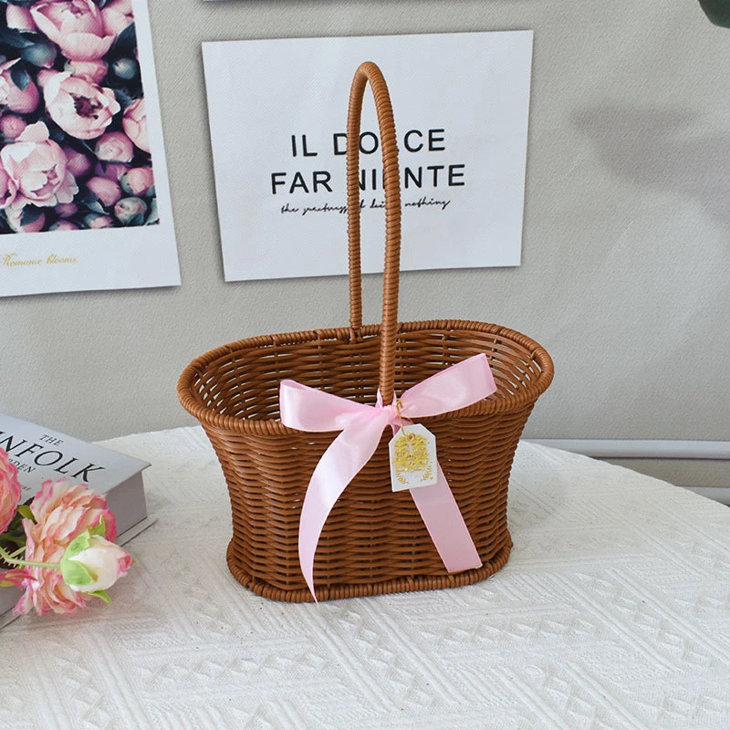 Elegante Handgefertigte Rattan Tragetasche Karnz