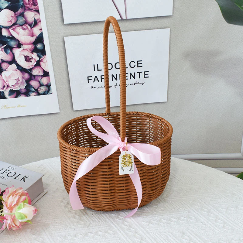 Elegante Handgefertigte Rattan Tragetasche Karnz