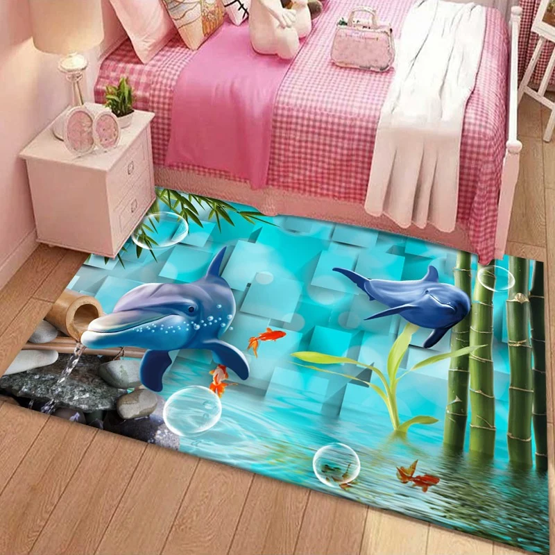 Coral Reef Ocean Scene Rug