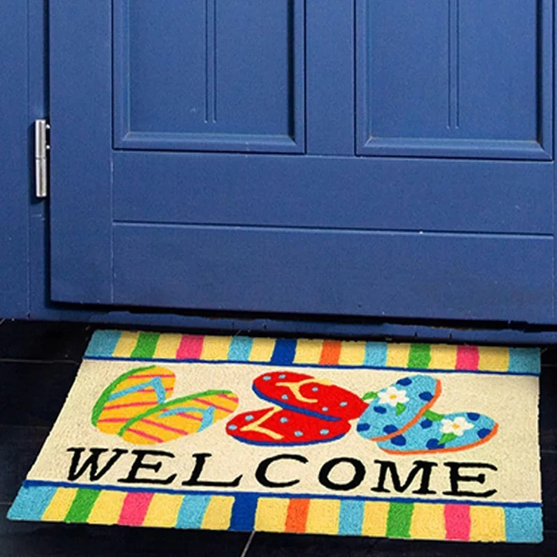 Colorful Coast-Themed Kitchen Mat