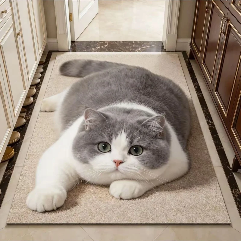 Cat Theme Soft Plush Carpet
