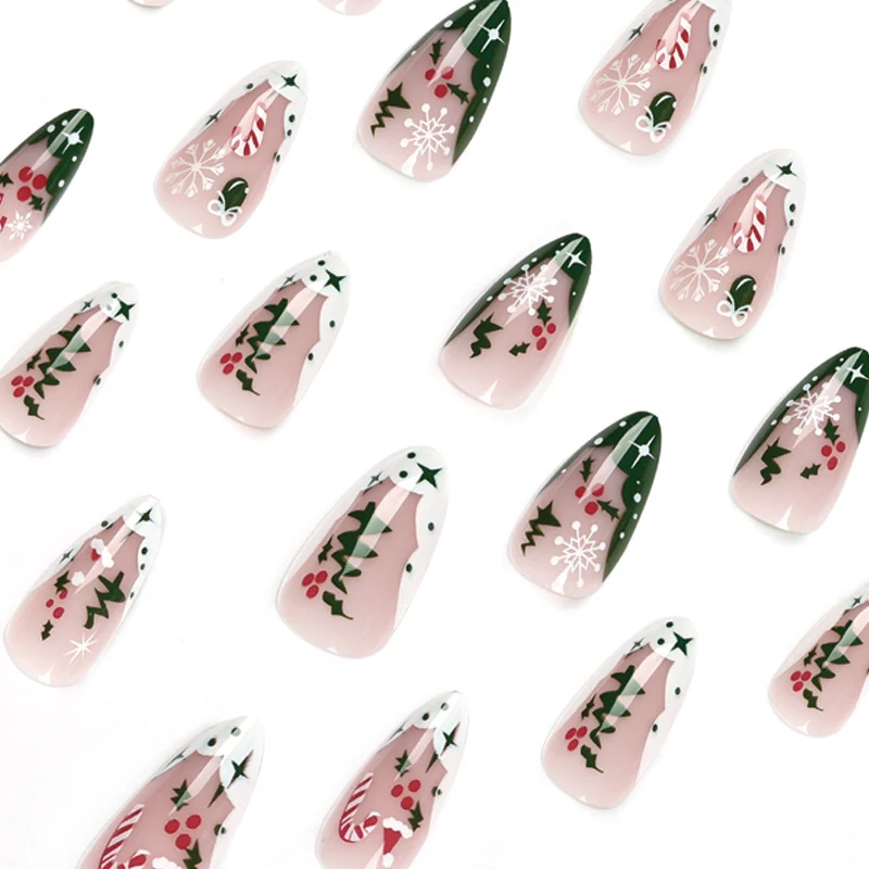 Trendy Christmas Art Gel Nails Stornfield