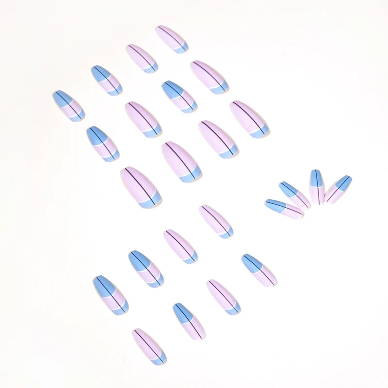 Trendy Stiletto Nails with Geometric Design Stornfield
