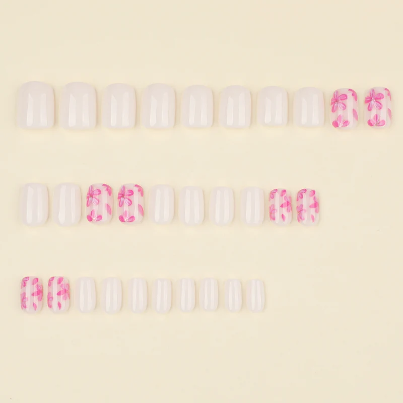 Stylish artificial nail design with floral accents Stornfield