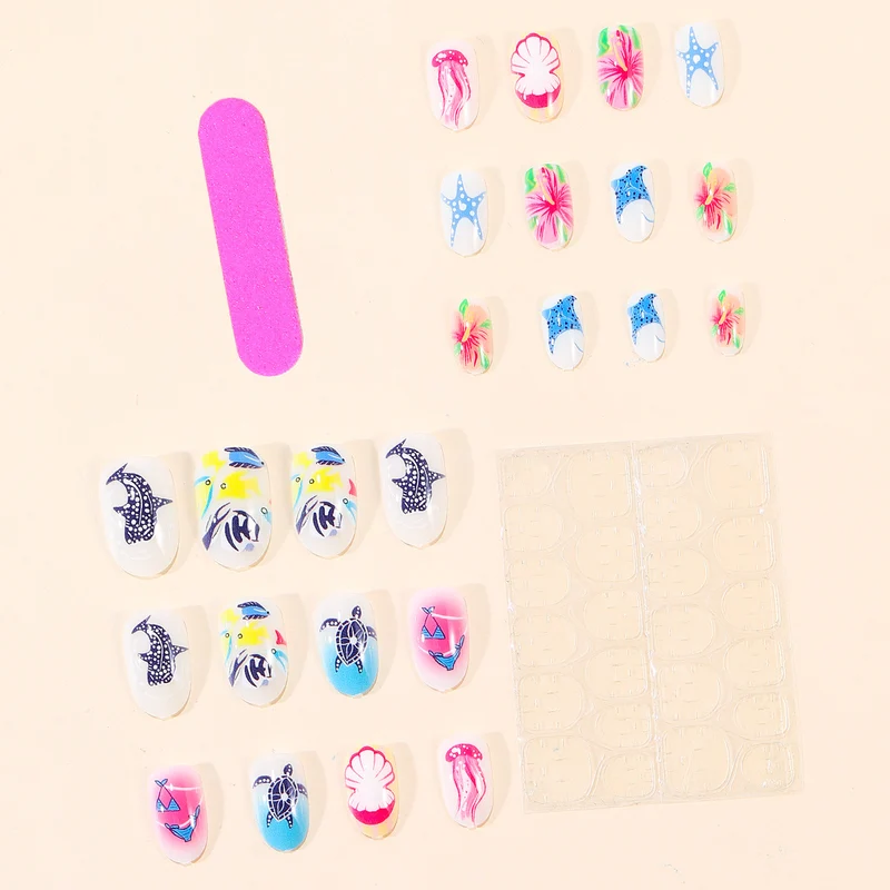 Tropisches Ozean-inspiriertes Nagelkunst-Set Karnz