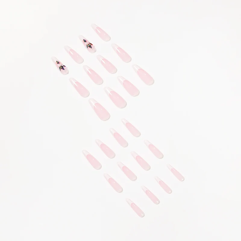 Premium Nail Extensions with Elegant Designs and Glitter Accents Stornfield