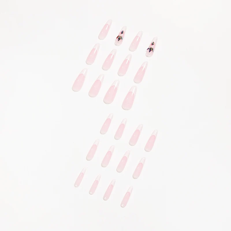 Premium Nail Extensions with Elegant Designs and Glitter Accents Stornfield